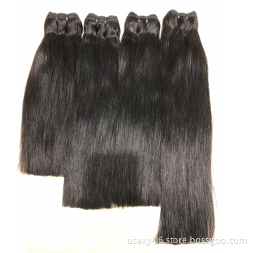 Wholesale raw virgin human hair weaves bundles super double drawn Vietnamese hair cuticle aligned raw Vietnamese hair